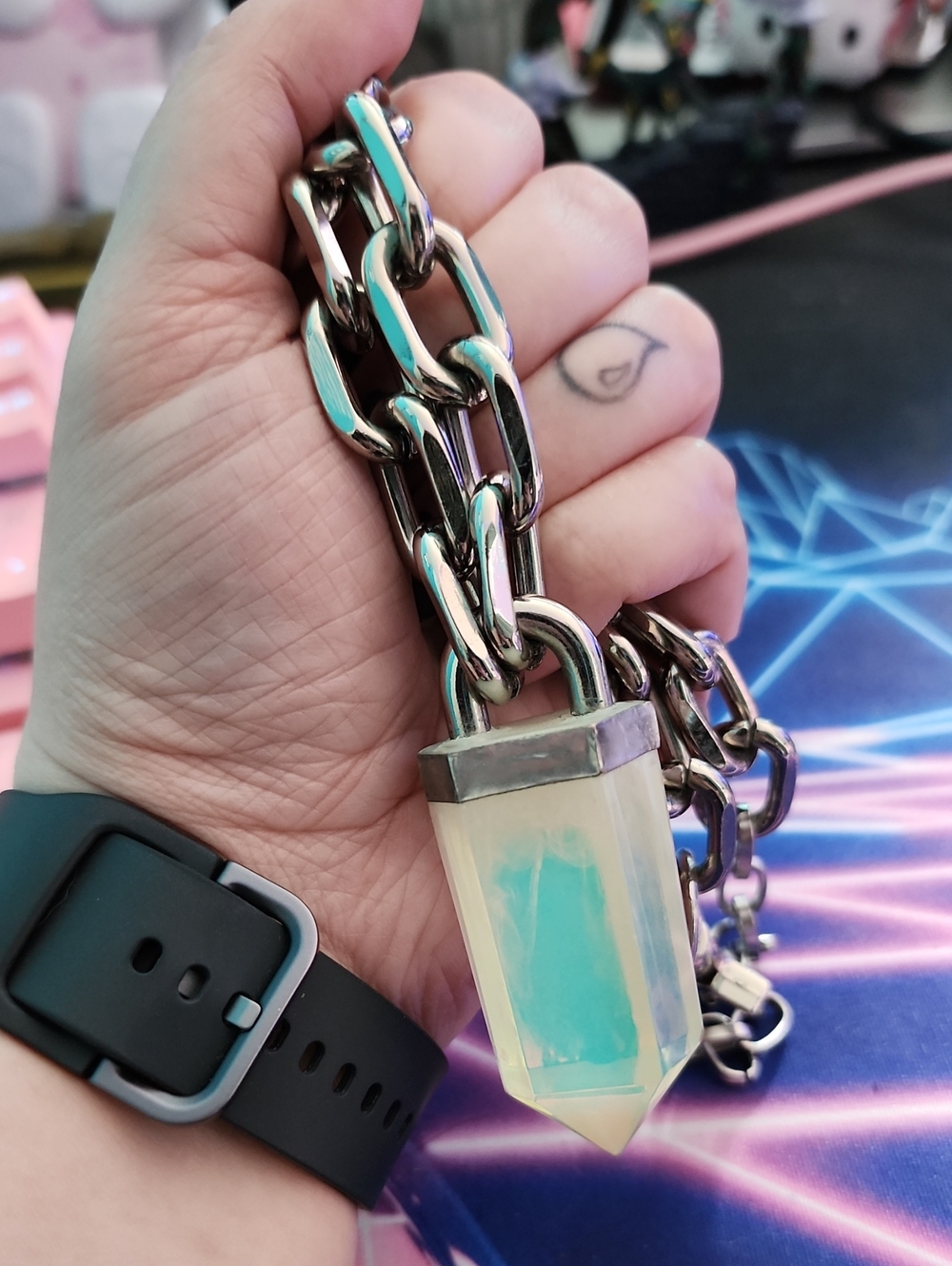 LOVE ROKZ Silver Pendulum In White Magic 🔮 - Picture 3 of 6